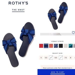 EUC Rothys Cobalt Blue Knot Sz 7.5 (fits like 7)